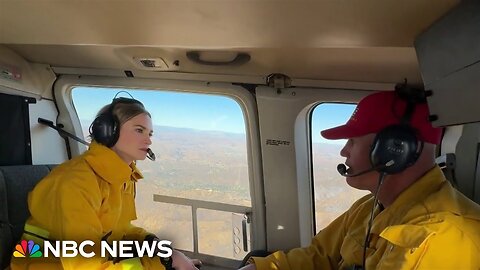 Ride along as Cal Fire monitors Los Angeles wildfire from the sky