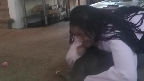 My mom fights my dog