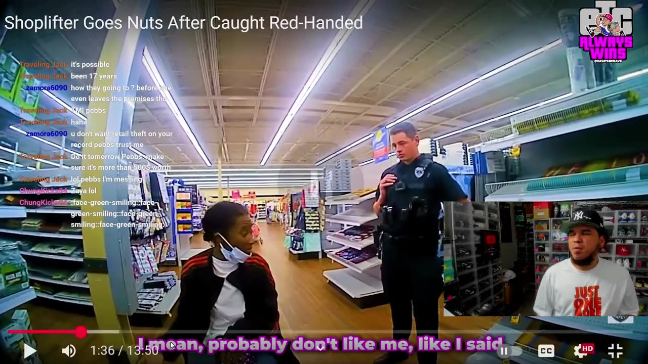 #bodycam REACTION: Shoplifter Goes Nuts After Caught Red-Handed