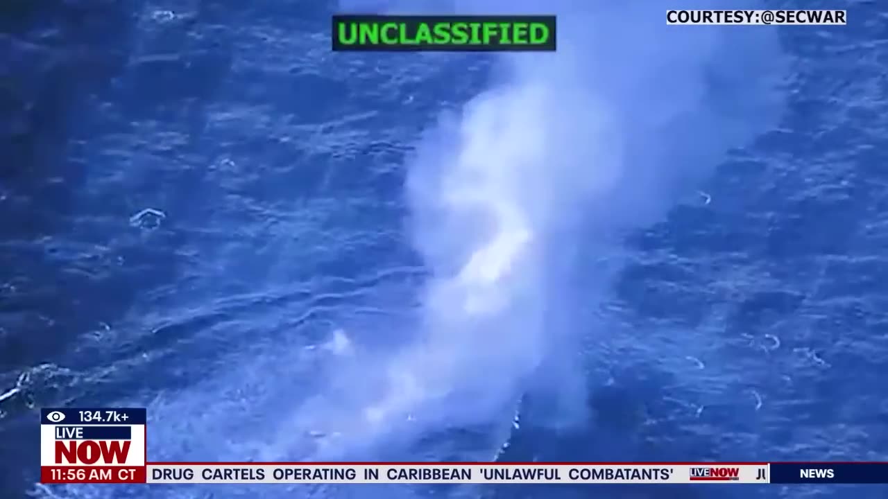 VIDEO: US blasts Narco drug cartel boat near Venezuela, 4 killed