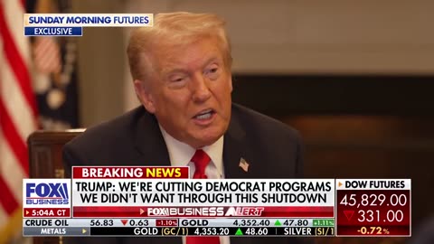 Trump discusses the government shutdown with Maria Bartiromo