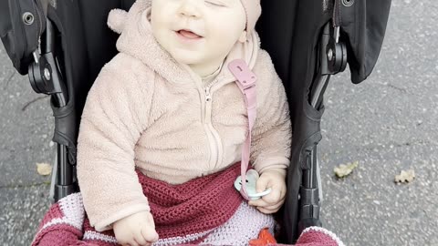 mommy and me walk time 👶💕 baby kayla enjoying her stroller ride outside 🌸