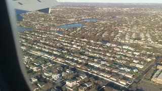 JFK airport landing, New York City fall 2025