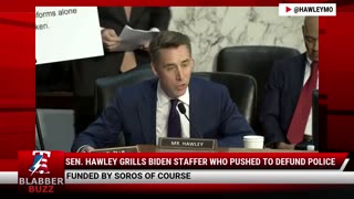 Sen. Hawley Grills Biden Staffer Who Pushed To Defund Police