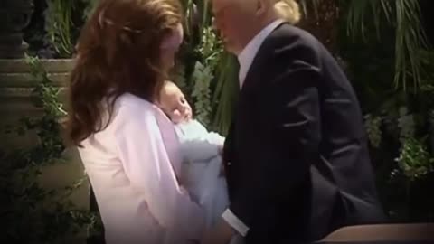 An old clip from the hit series 'The Apprentice' shows Melania and baby Barron greeting "daddy" as he arrives home