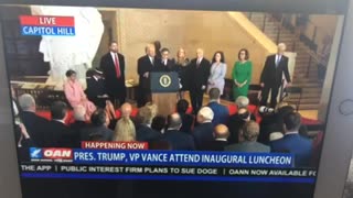 🦅 OAN Trump inauguration Speech to watch party thanking Melania, governor Abott (R-TX)