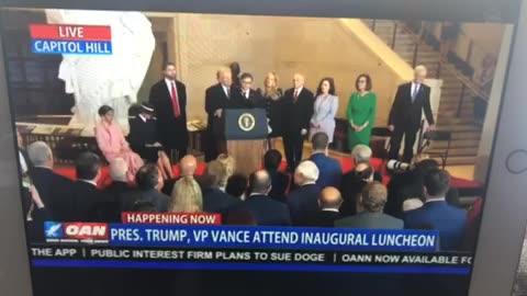 🦅 OAN Trump inauguration Speech to watch party thanking Melania, governor Abott (R-TX)