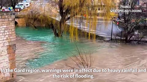 Les rivières en France sont en crue : de vastes zones sont inondées