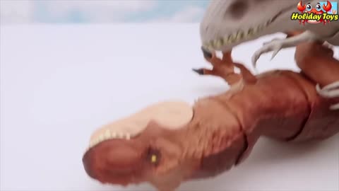 Green Giant Fights Megalodon Who is Bothering Baby Dinosaur