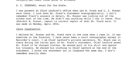 G C FEBRUARY, Sworn In For The State, 20th To Testify