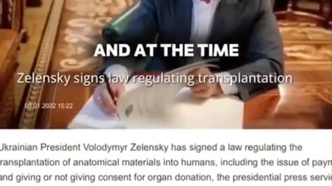 Did you know about this on organ harvesting in UKRaINE?