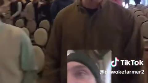 An unhinged liberal storms into a church in the middle of service, yelling at people