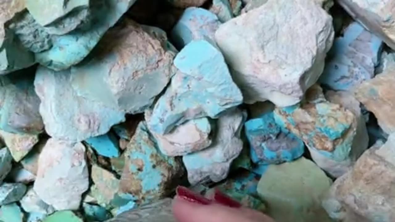 250312-3 Sleeping Beauty turquoise rough material makes an appearance