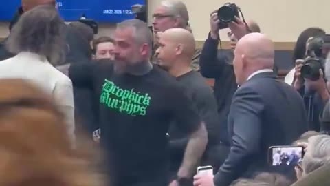 Ink-drenched celebrity J6 Democrat cop Michael Fanone nearly comes to blows