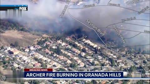 Archer fire sparks in Granada Hills