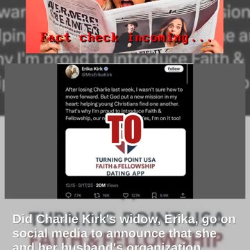 Fact Check: Erika Kirk Did NOT Start And Join A 'Faith & Fellowship Dating App'