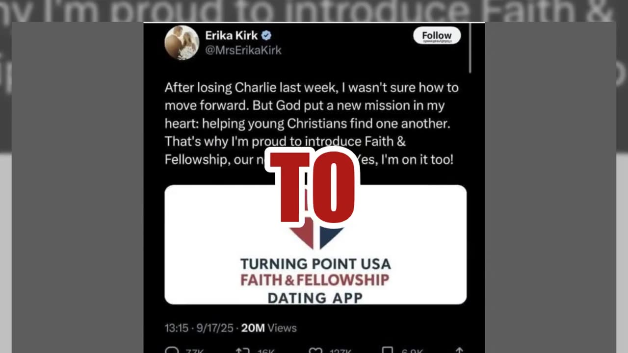 Fact Check: Erika Kirk Did NOT Start And Join A 'Faith & Fellowship Dating App'
