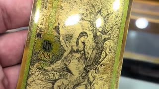 V2 Goldbacks are shaped like regular currency notes but contain 24K gold.