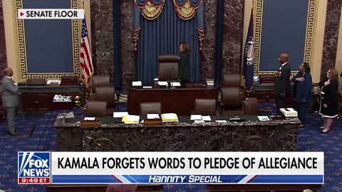 Did Kamala Harris flub the Pledge of Allegiance_