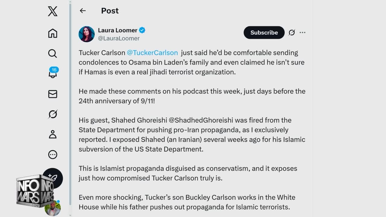 EXCLUSIVE: Alex Jones Defends Tucker Carlson's Claim That IDF Soldiers Attempted To Bully The Pentagon Into Dragging The US Into Full War With Iran