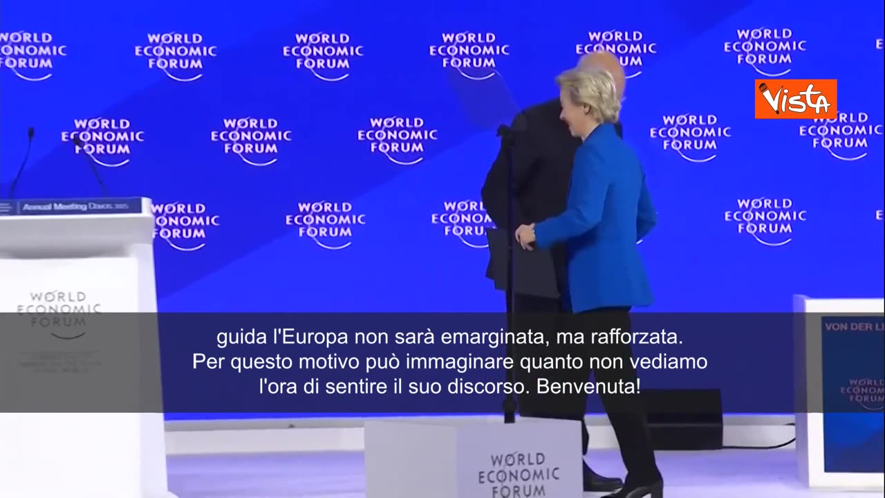 Klaus Schwab inaugura Davos 2025 con von der Leyen; “I prossimi 5 anni cruciali per l’Ue” Schwab disse lei è una partecipante abituale da un bel po' ricordo quando venne qui la prima volta 5 anni fa al primo mandato...