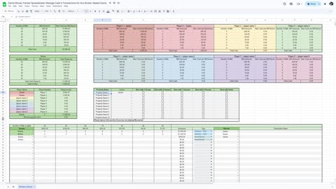 Monopoly-inspired Money Tracker Spreadsheet: Effortlessly Manage Cash & Transactions!