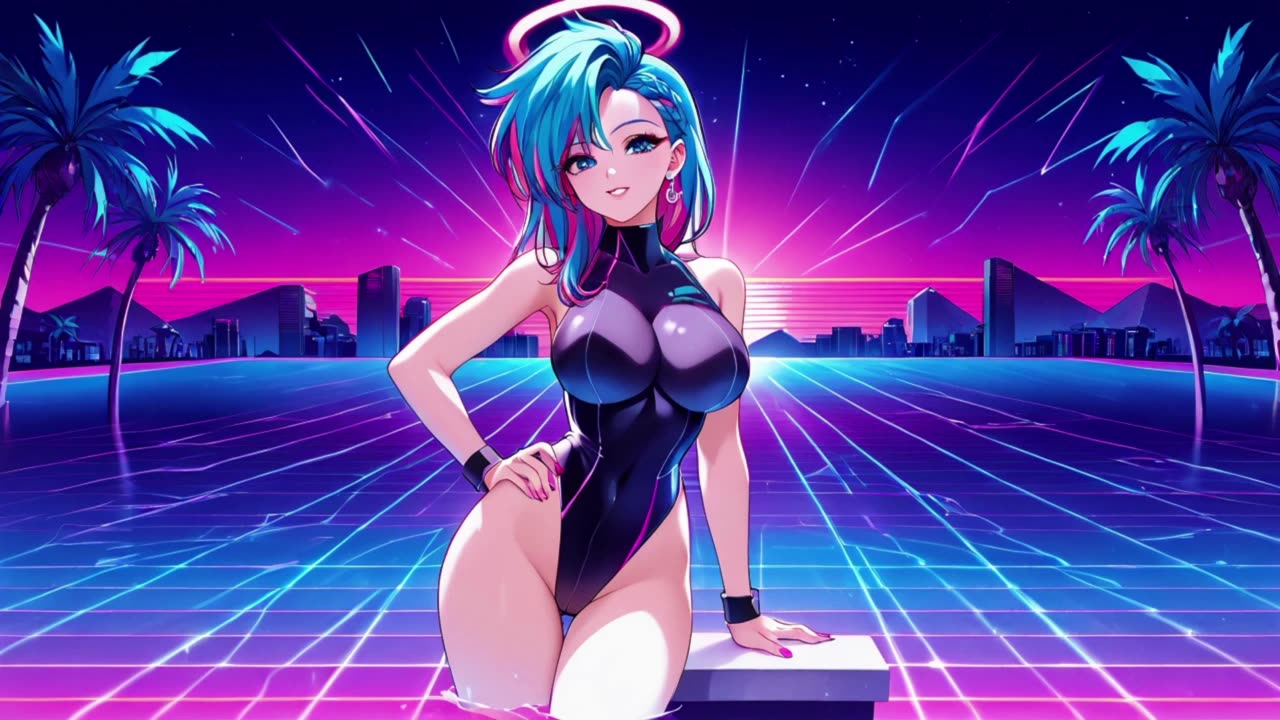 Synthwave Waifu 10