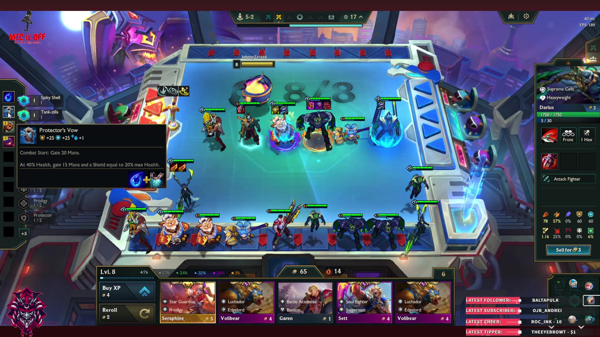 Hard fight for a win in Teamfight Tactics