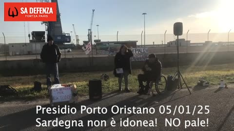 Presidio al porto di Oristano contro le pale eoliche 5/01/25