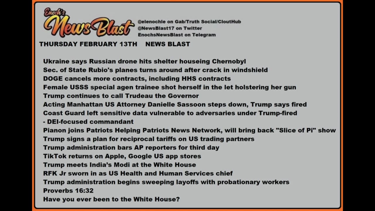 Thursday, February 13, 2025 News Blast