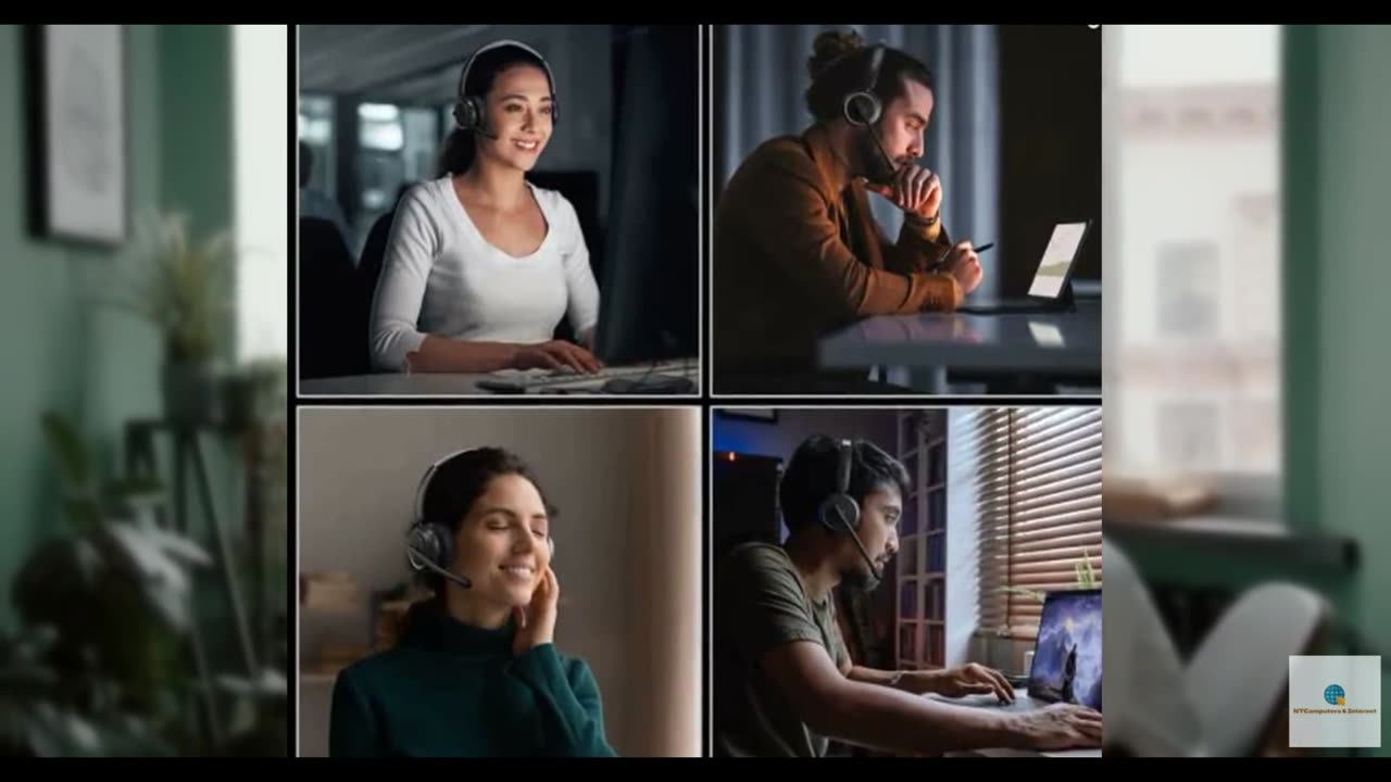 Wireless Headset with Mic for Work, Bluetooth Headset with Microphone (Noise Can