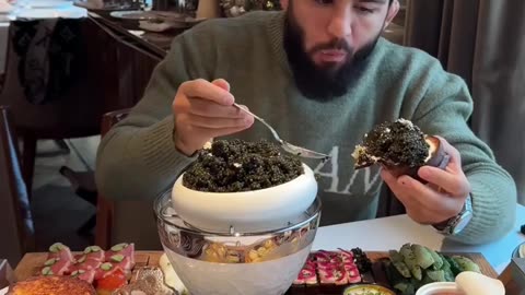 Arman Tsarukyan Eats $700 Worth of Caviar in One Sitting