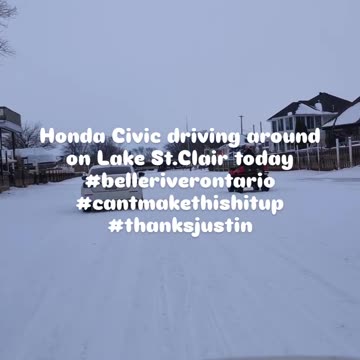 Honda Civic driving out on a LAKE!