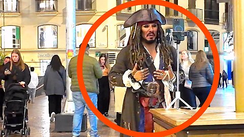 👉 Jack Sparrow Takes Over Spain! 🤩 Epic Street Performance