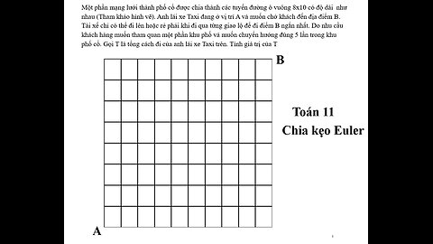 Toán 11: Chia kẹo Euler: Một phần mạng lưới thành phố cổ được chia thành các tuyến đường ô vuông