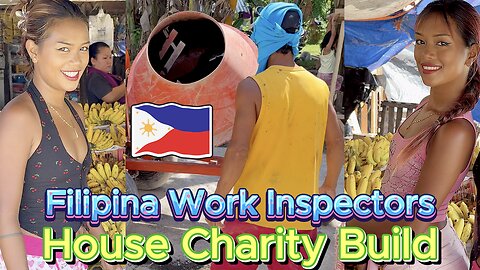 🇵🇭 FILIPINA WORK SITE INSPECTORS, Canteen, Market Update! OFF GRID ISLAND FAMILY PHILIPPINES LIVING