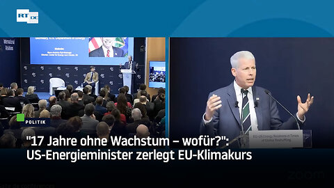 "17 Jahre ohne Wachstum – wofür?": US-Energieminister zerlegt EU-Klimakurs