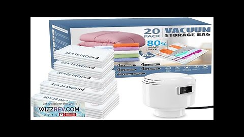 ZXA Vacuum Storage Bags with Electric Air Pump 20 Pack (4 Jumbo Review