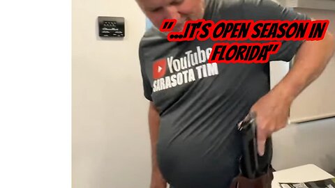 Sarasota Tim open carry's firearm in Fl