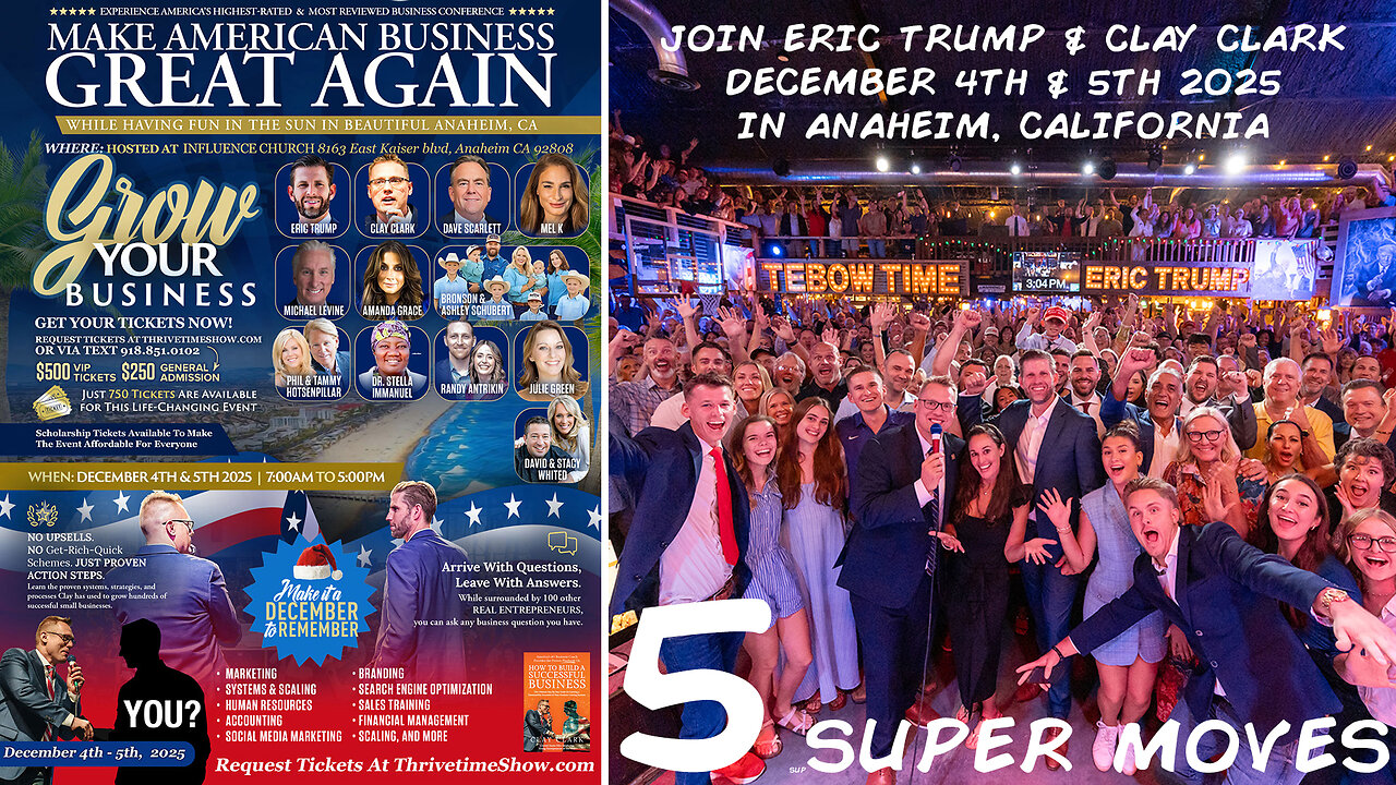 5 Time Management Mastery Super Moves + | “I try to invest in businesses that are so wonderful that an idiot can run them. Because sooner or later, one will.” - Warren Buffet + Join Eric Trump At Clay Clark's Dec. 4-5 Business Conf.