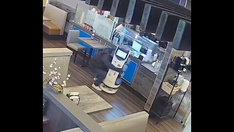 Thief Tries To Steal $18K Serving Robot Before Being Stopped In CA