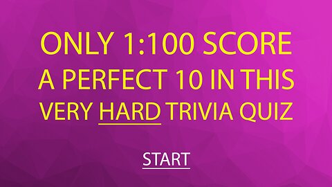 HARD Trivia Quiz