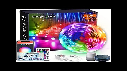 DAYBETTER Smart WiFi Led Lights Tuya App Controlled Work with Alexa Review