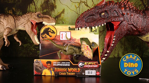 Jurassic World Chaos Theory Strike Attack Dilophosaurus unboxed 2025 T-Rex eats Baby Dinosaur