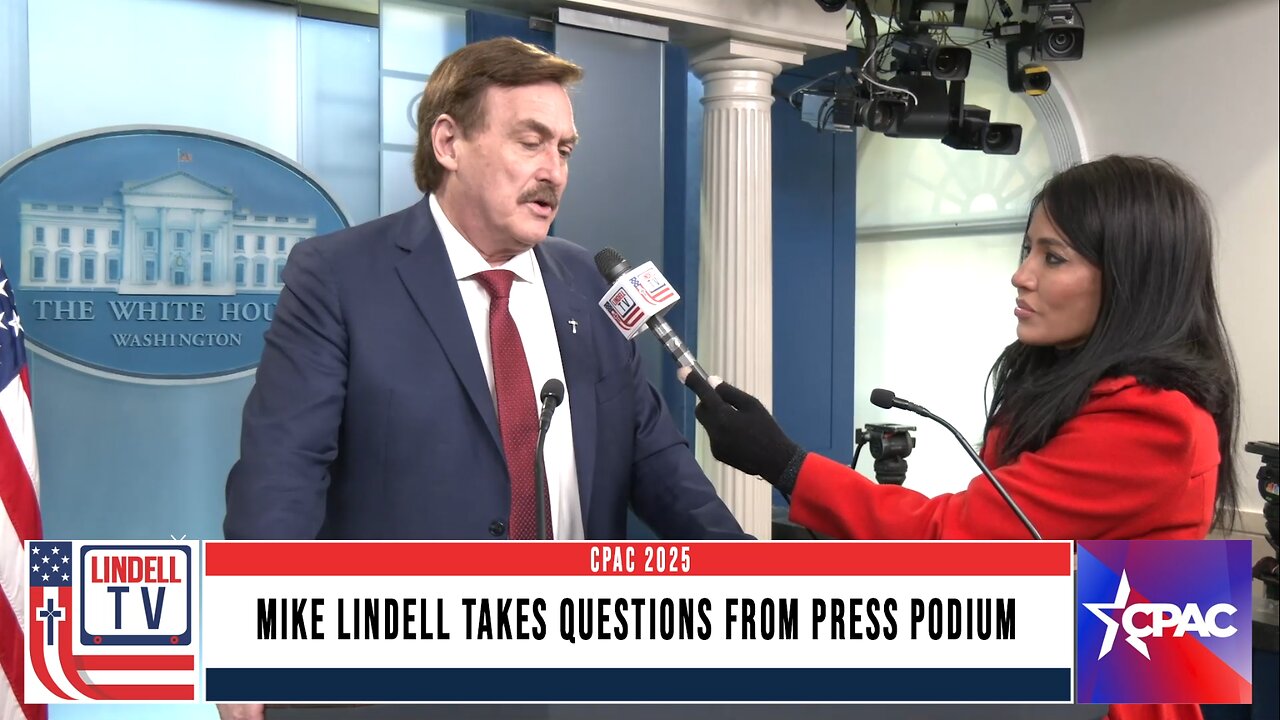 Mike Lindell Takes Questions From Press Podium