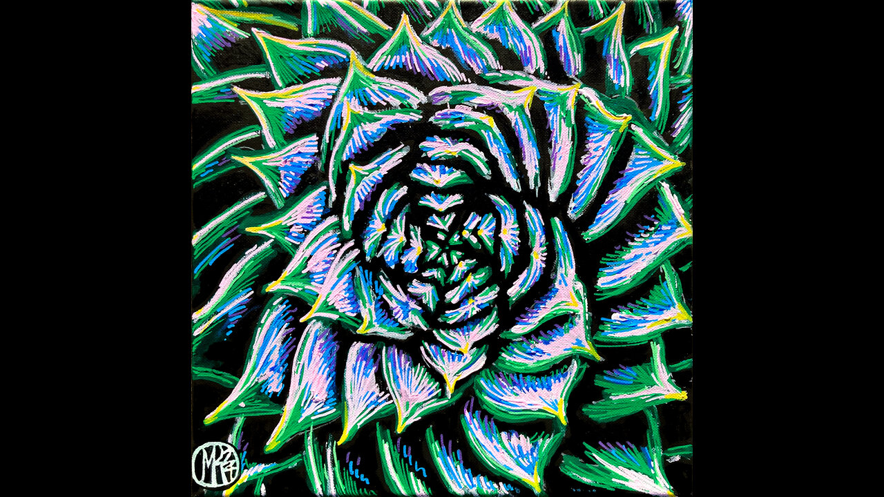 'Fractal Growth' Original Art Painting Timelapse 1-22-24