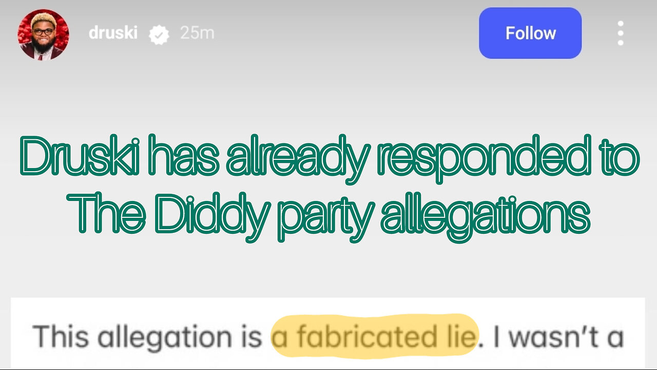 Druski has already responded to the Diddy party allegations