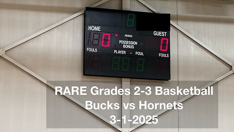 RARE Grades 2-3 Basketball Bucks vs Hornets 3-1-2025