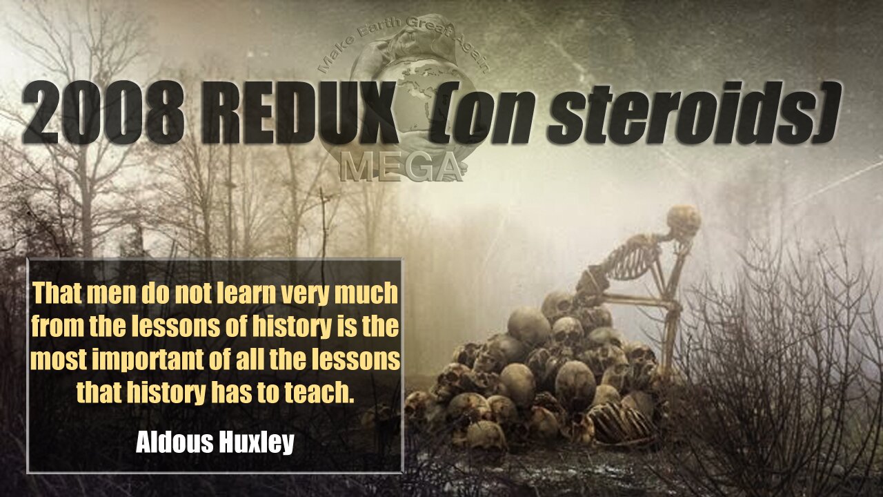 2008 REDUX - That men do not learn very much from the lessons of history is the most important of all the lessons that history has to teach ~Aldous Huxley | URGENT! Banks Are Silently Preparing For Deposit Bail Ins..