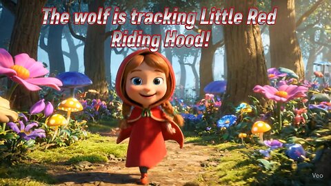 The wolf is tracking Little Red Riding Hood!